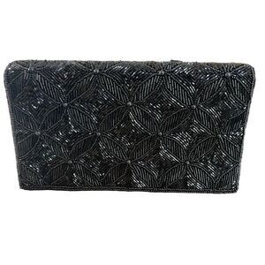 Vintage Carla Marchi black beaded evening bag